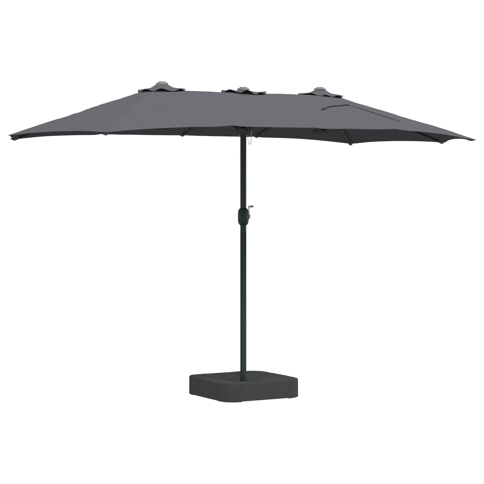 Vrtni suncobran Antracit 385 x 209 x 244 cm Poliester
