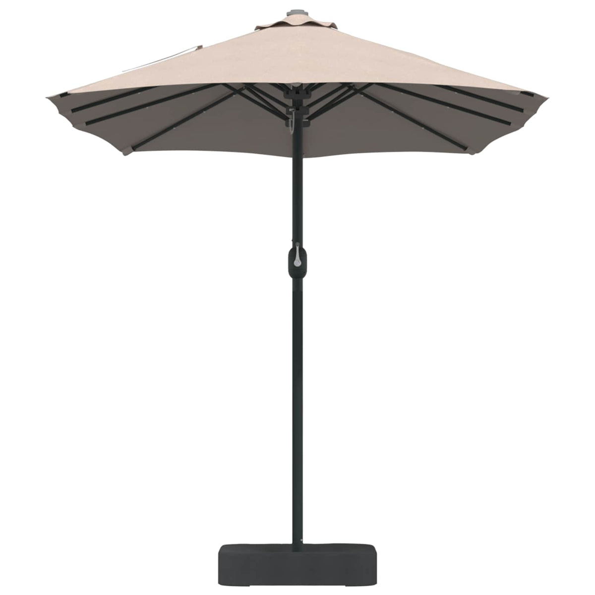 Vrtni suncobran Sivo-smeđa 385 x 209 x 244 cm Poliester