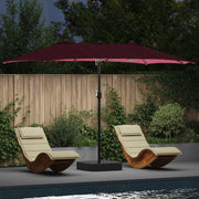 Vrtni suncobran Bordeaux Crvena 385 x 209 x 244 cm Poliester