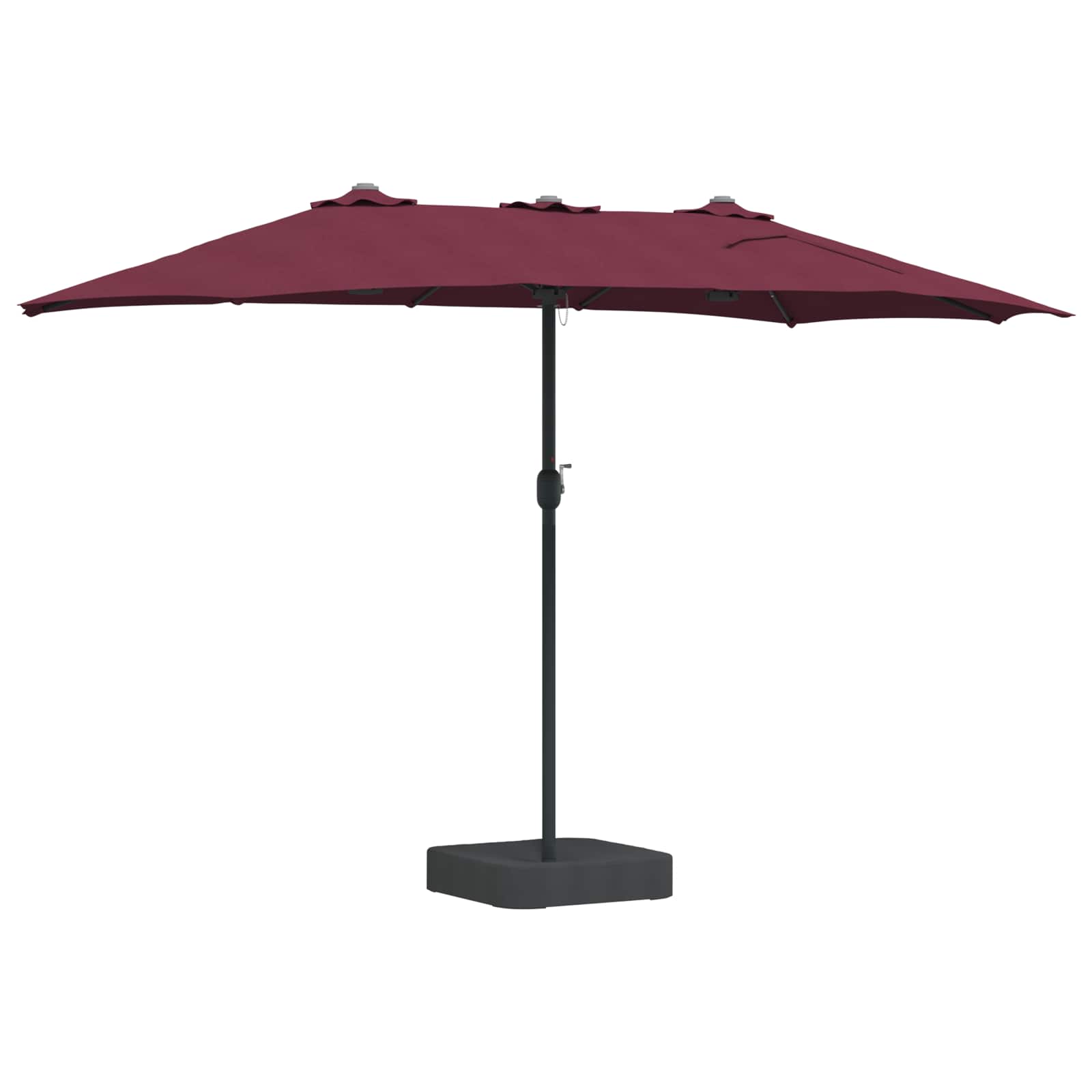 Vrtni suncobran Bordeaux Crvena 385 x 209 x 244 cm Poliester