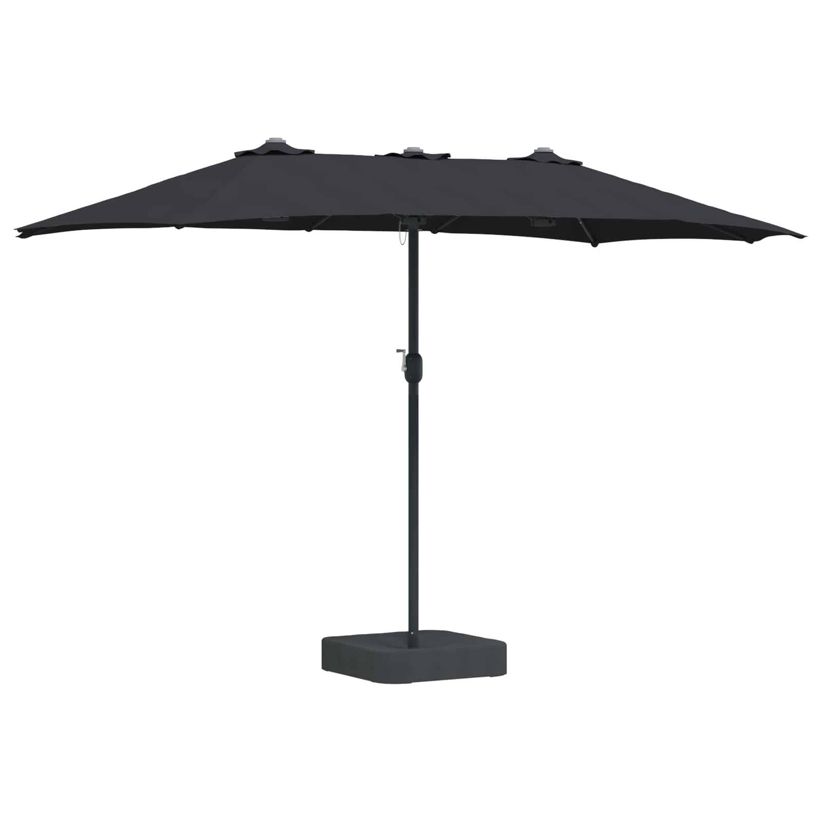 Vrtni suncobran Crna 385 x 209 x 244 cm Poliester