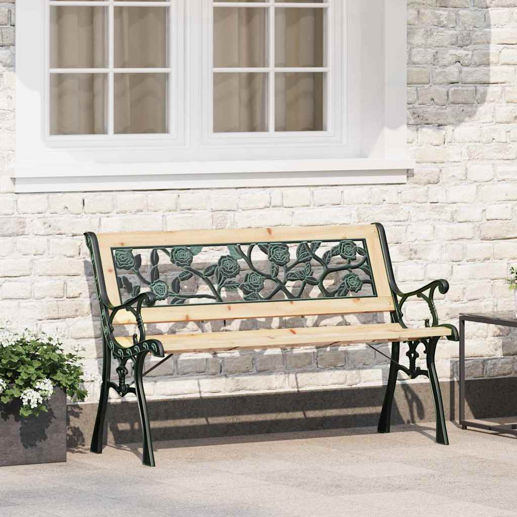 Vrtna klupa s jastukom Smeđa 116 x 54 x 73 cm boja drva