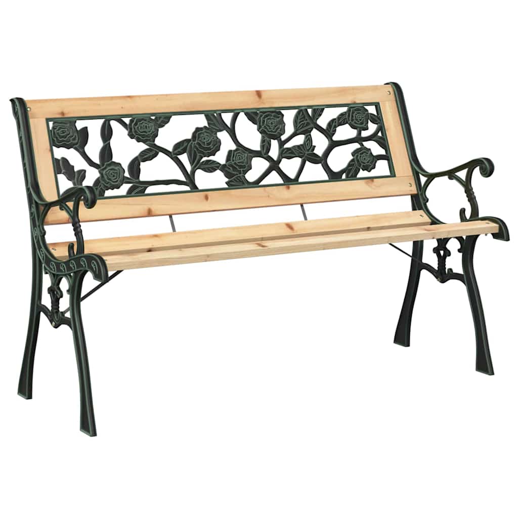 Vrtna klupa s jastukom Smeđa 116 x 54 x 73 cm boja drva
