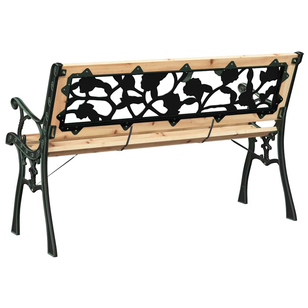 Vrtna klupa s jastukom Smeđa 116 x 54 x 73 cm boja drva