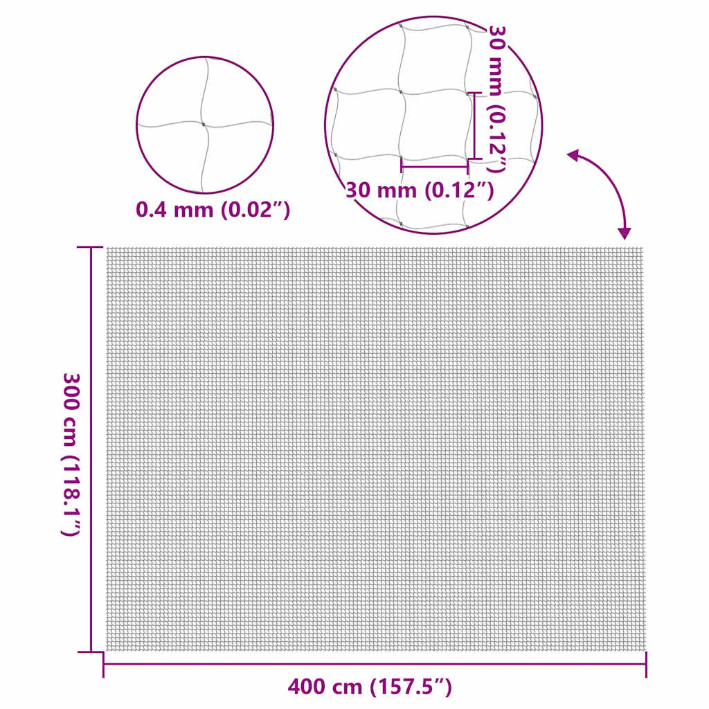 Mreža za mačke prozirna 4x3 m najlon