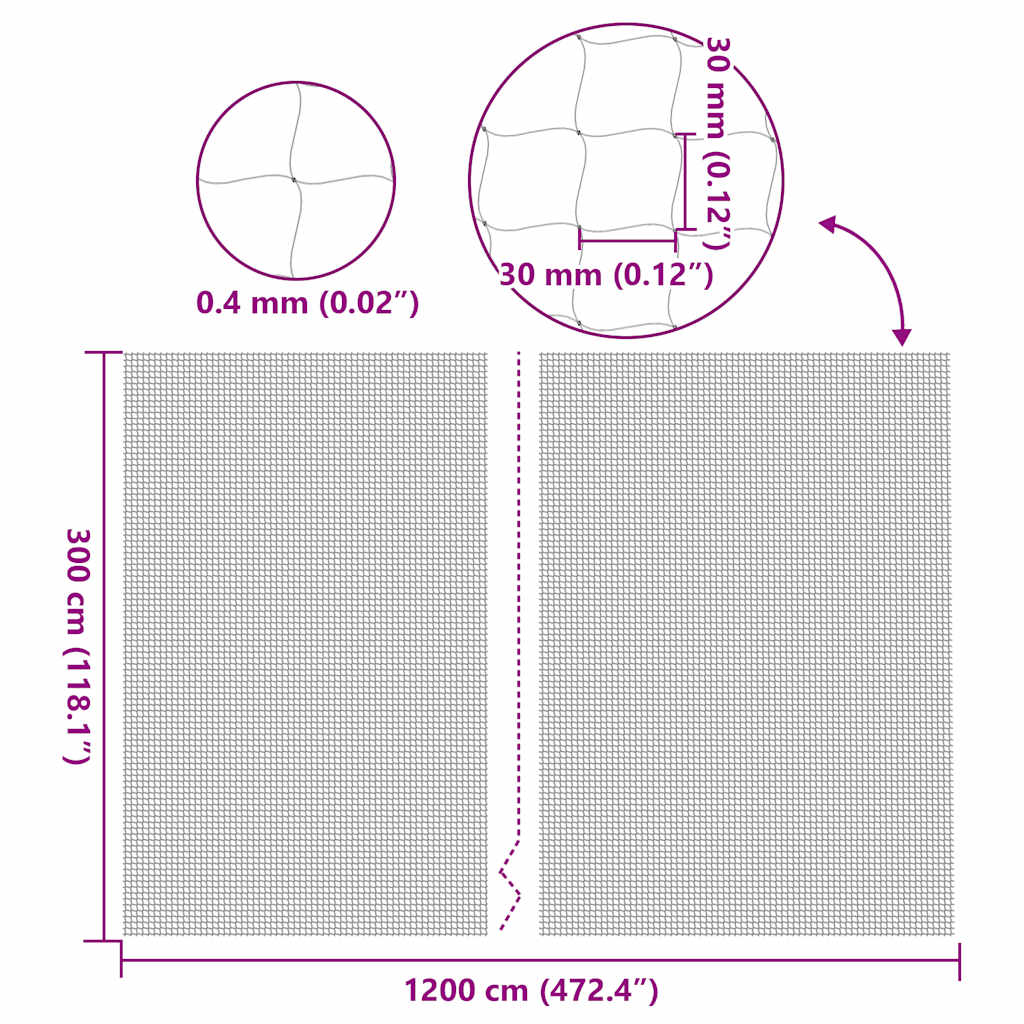 Mreža za mačke prozirna 12x3 m najlon