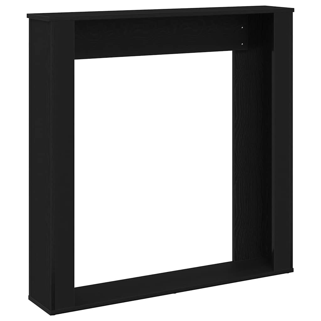 Okvir za kamin crni hrast 100x20x100 cm inženjerski drvo