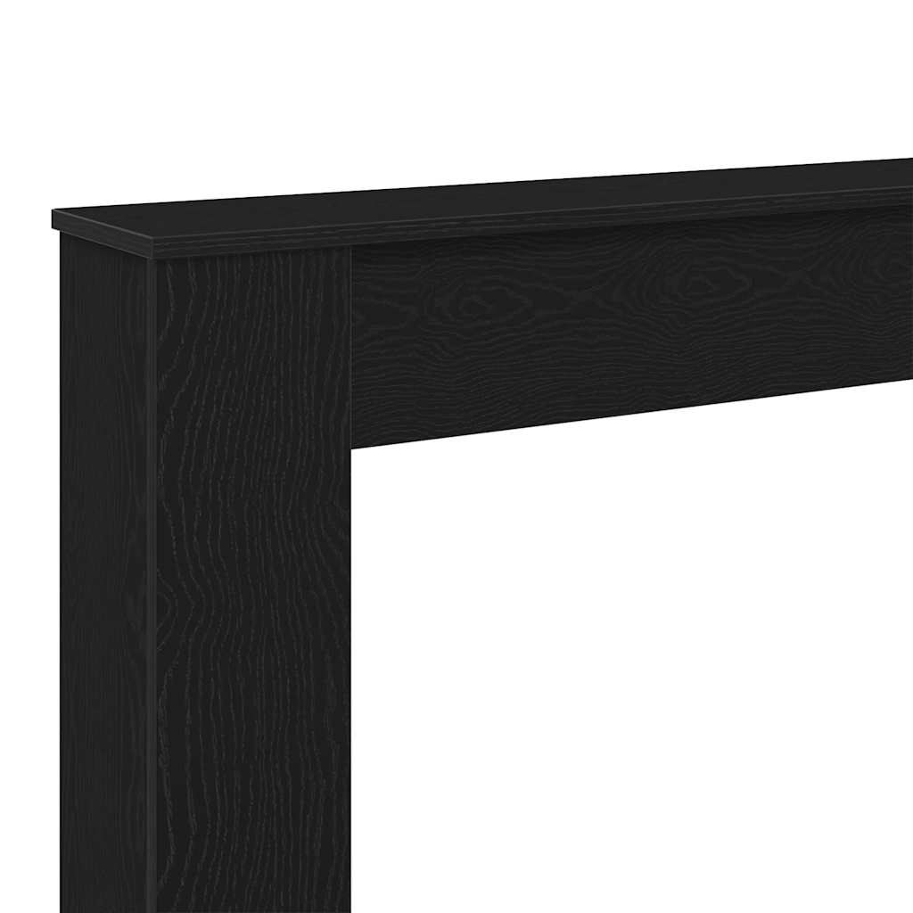 Okvir za kamin crni hrast 100x20x100 cm inženjerski drvo