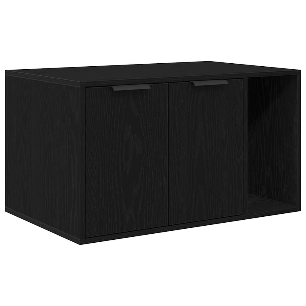 Kućište za mačji pijesak crni hrast 80x50x45 cm inženjerski drvo