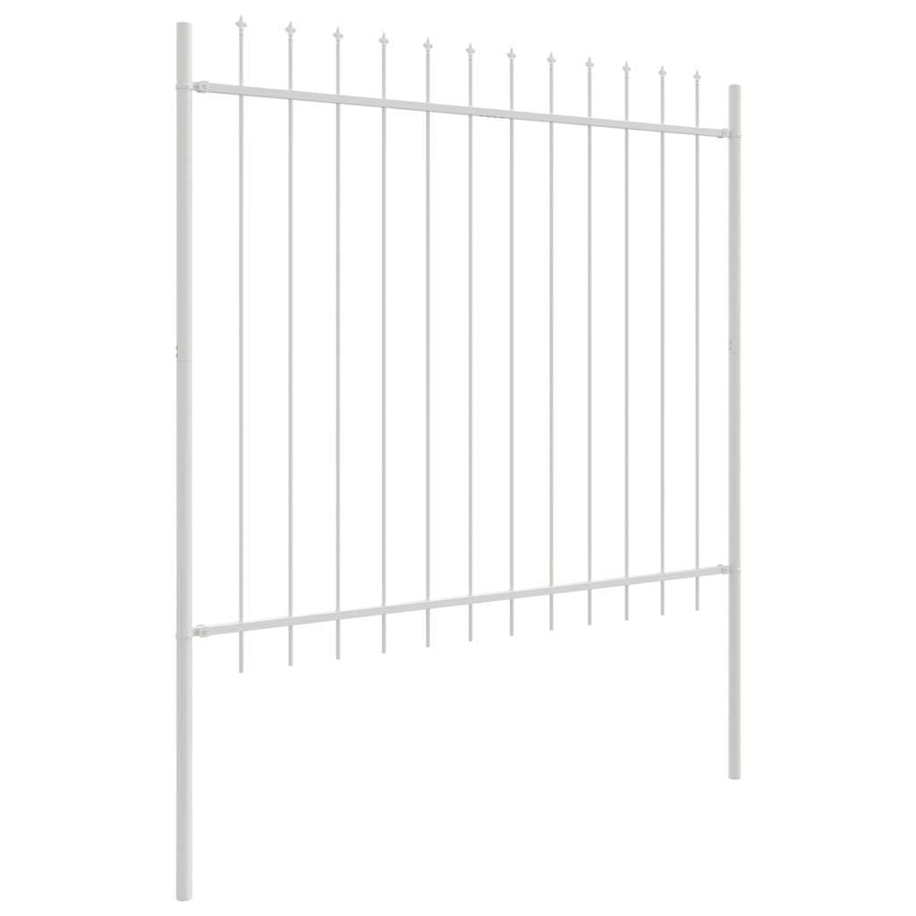 Vrtna Ograda 3 pcs Bijelo 5,1 x 1,5 m Čelik s prahom