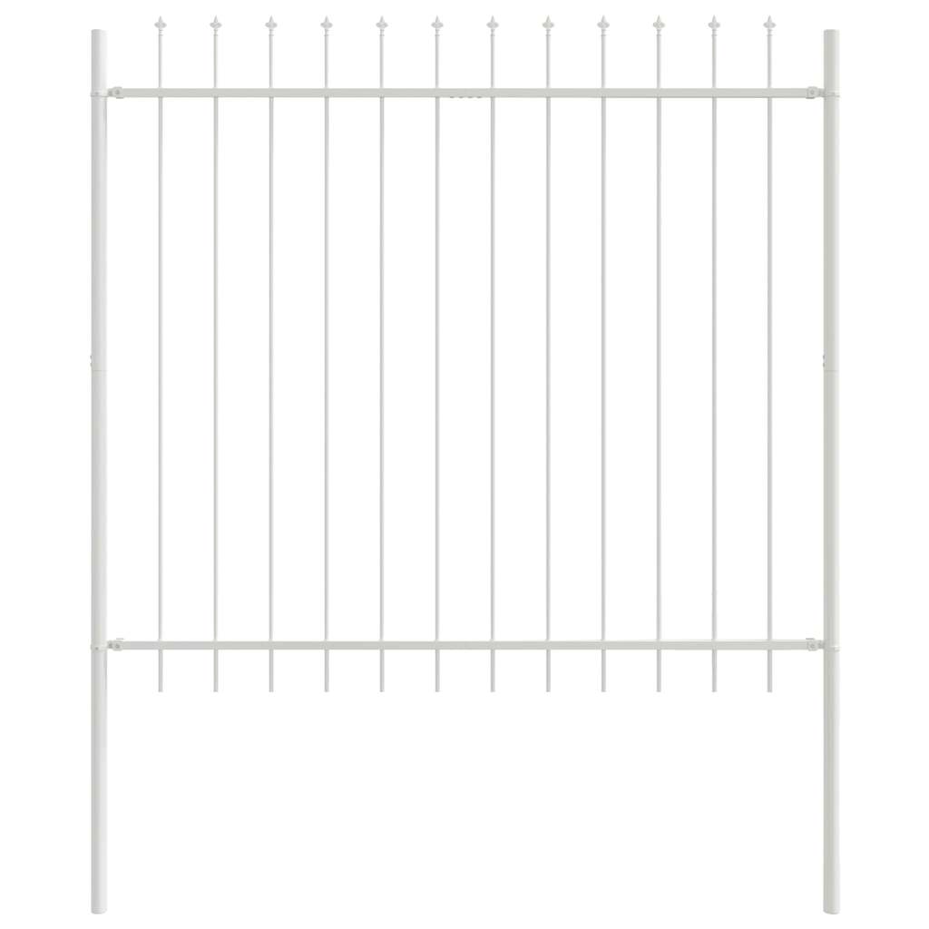Vrtna Ograda 3 pcs Bijelo 5,1 x 1,5 m Čelik s prahom