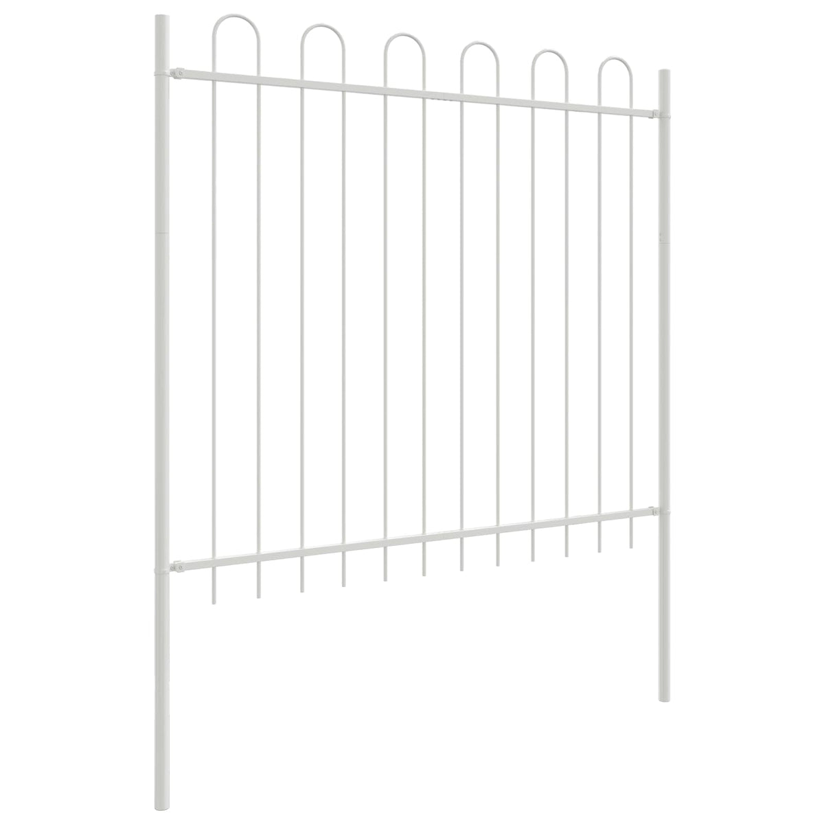 Vrtna Ograda 4 pcs Siva 6,8 x 1,2 m Čelik s prahom