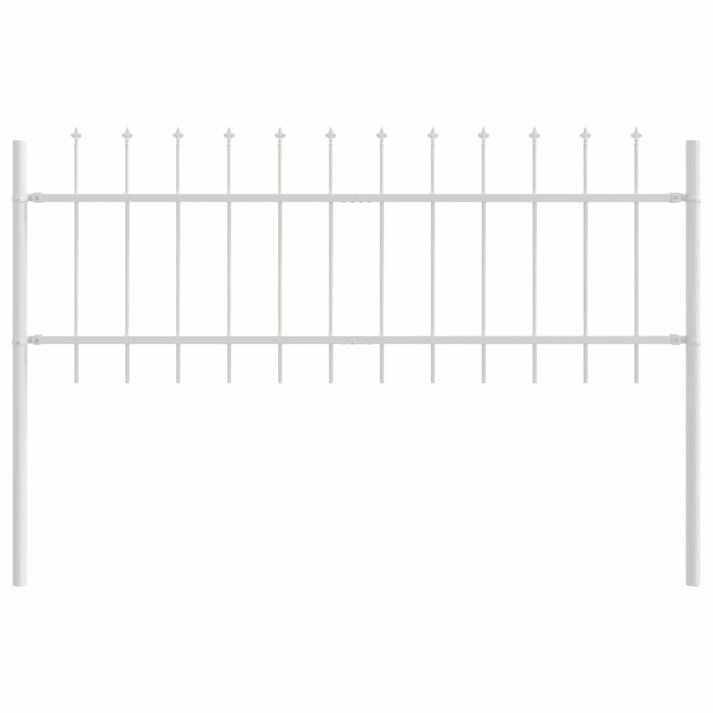 Vrtna Ograda 5 pcs Bijelo 8,5 x 0,6 m Čelik s prahom