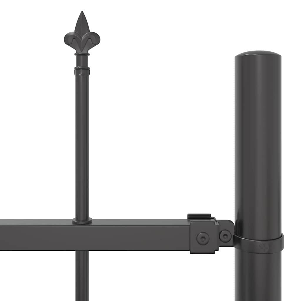 Vrtna Ograda 7 pcs Siva 11,9 x 1,5 m Čelik s prahom