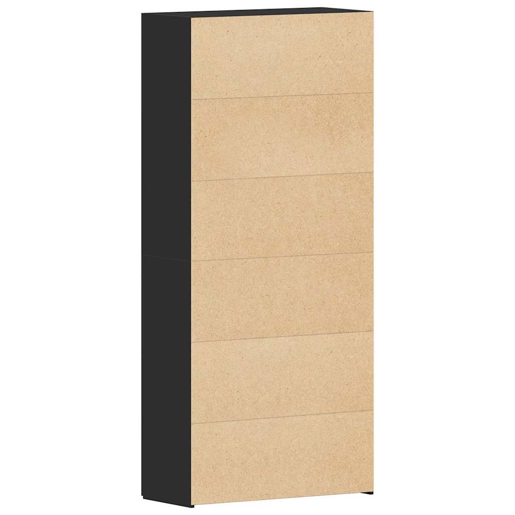 Ormar za cipele Crna 80 x 35.5 x 180 cm Konstruirano drvo