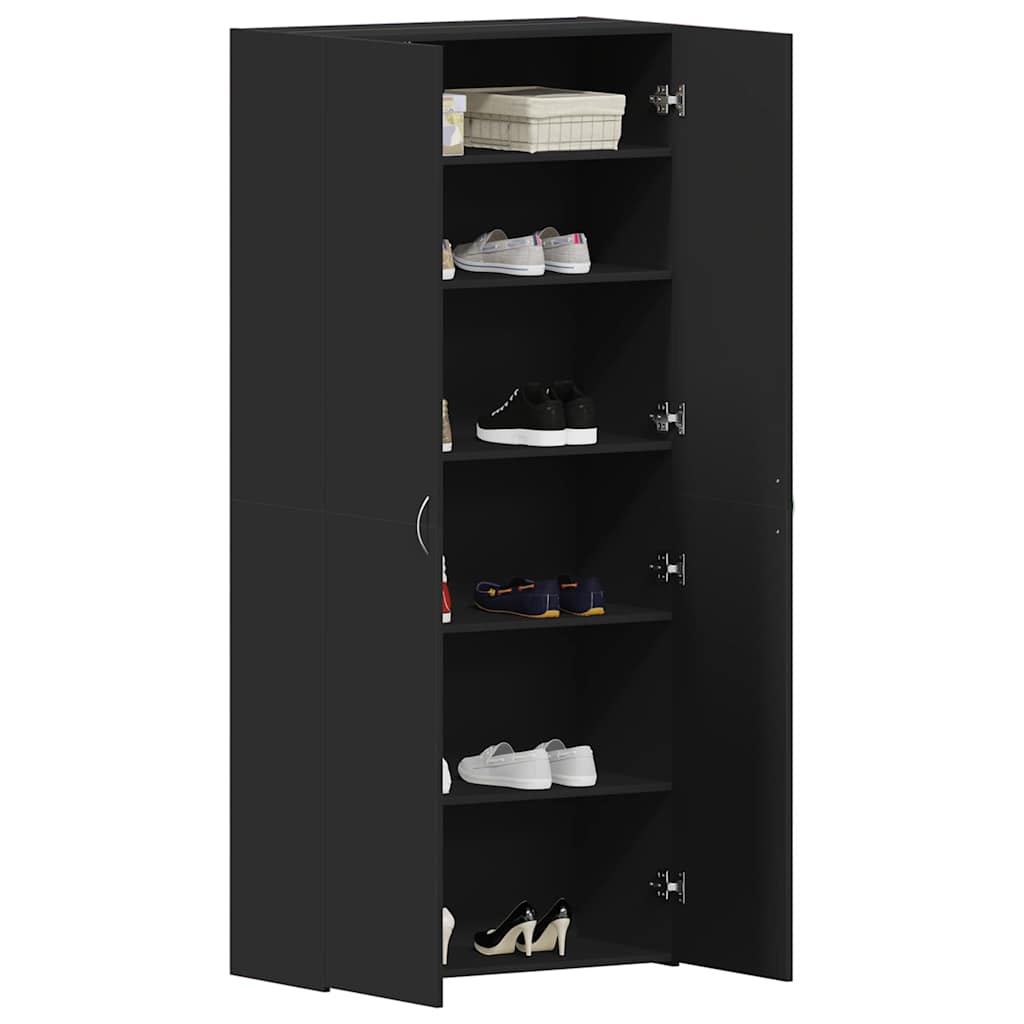 Ormar za cipele Crna 80 x 35.5 x 180 cm Konstruirano drvo