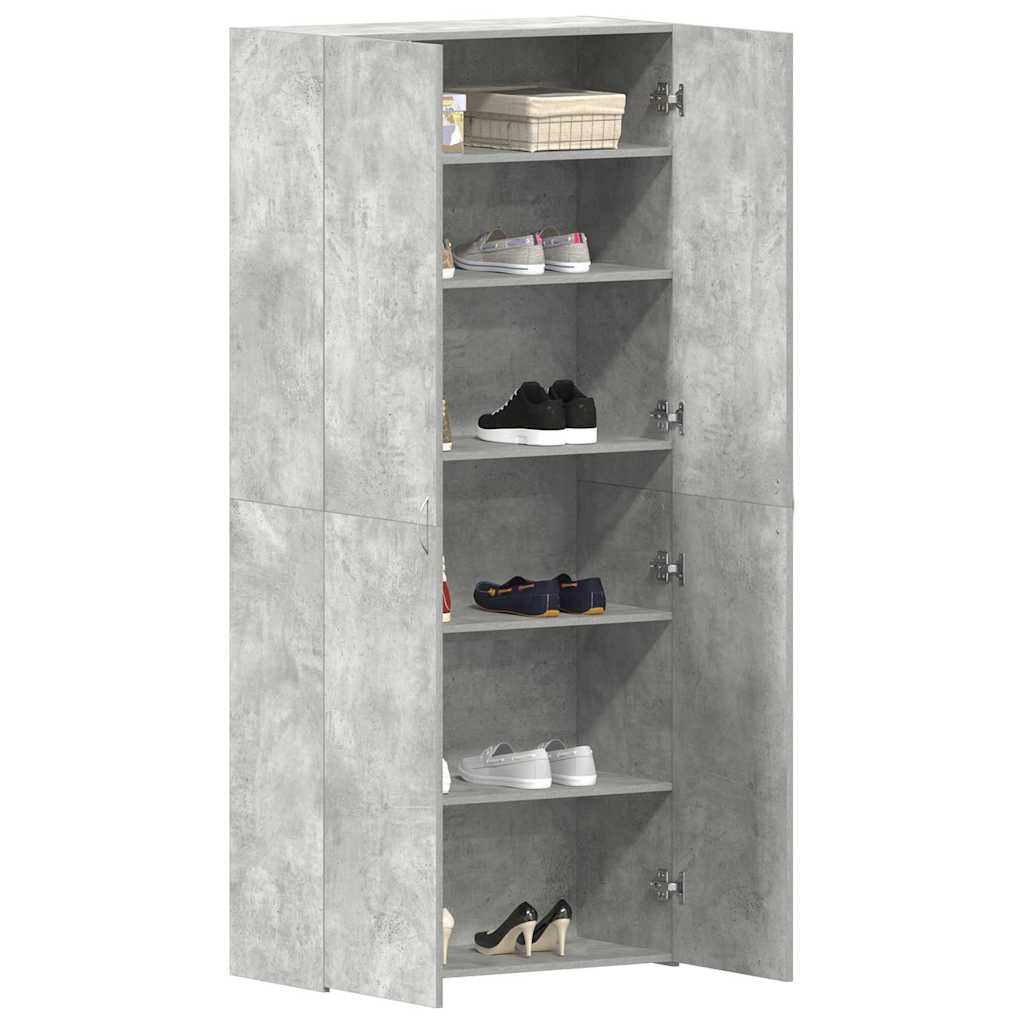 Ormar za cipele Siva 80 x 35.5 x 180 cm Konstruirano drvo