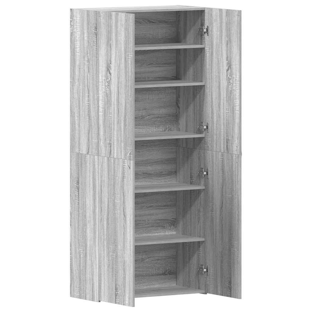 Ormar za cipele Siva 80 x 35.5 x 180 cm Konstruirano drvo