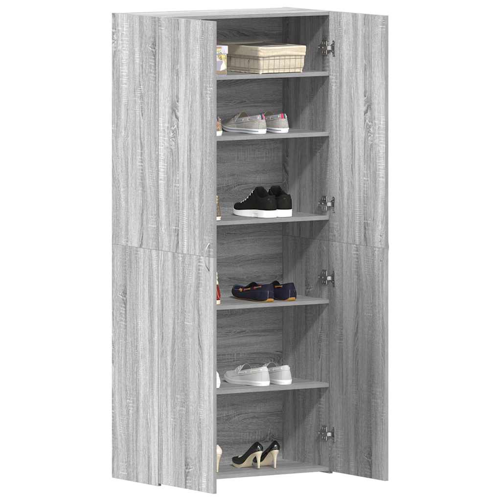 Ormar za cipele Siva 80 x 35.5 x 180 cm Konstruirano drvo