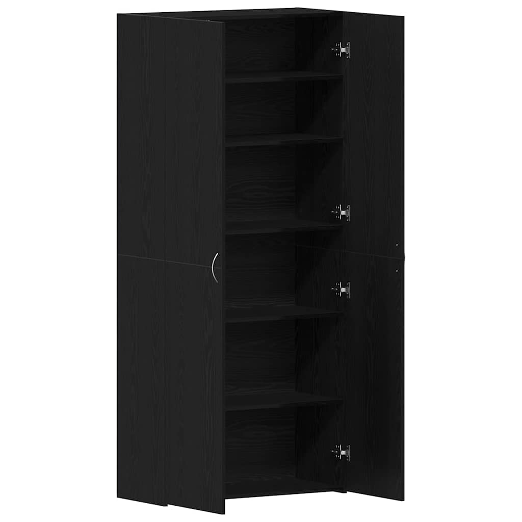 Ormar za cipele Crna 80 x 35.5 x 180 cm Konstruirano drvo