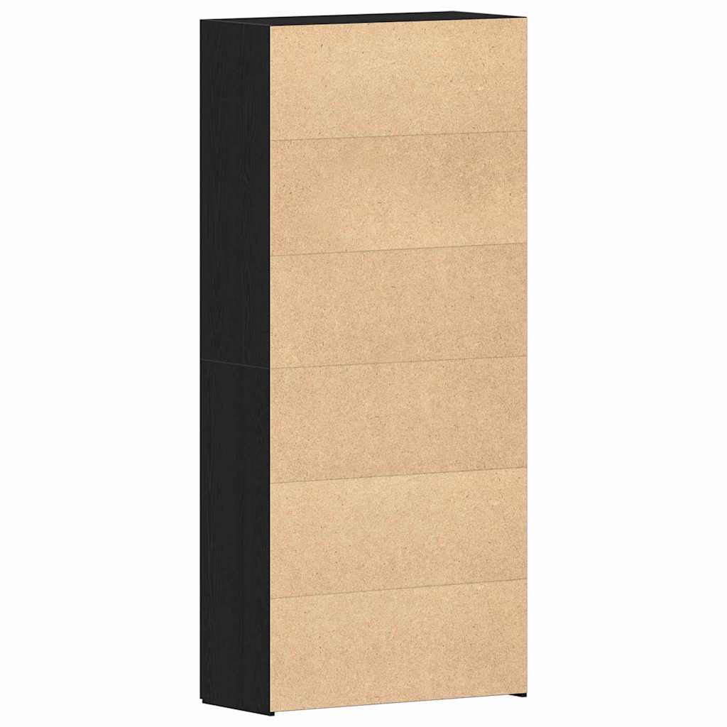Ormar za cipele Crna 80 x 35.5 x 180 cm Konstruirano drvo