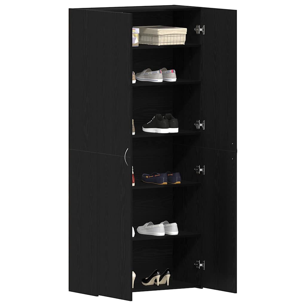 Ormar za cipele Crna 80 x 35.5 x 180 cm Konstruirano drvo