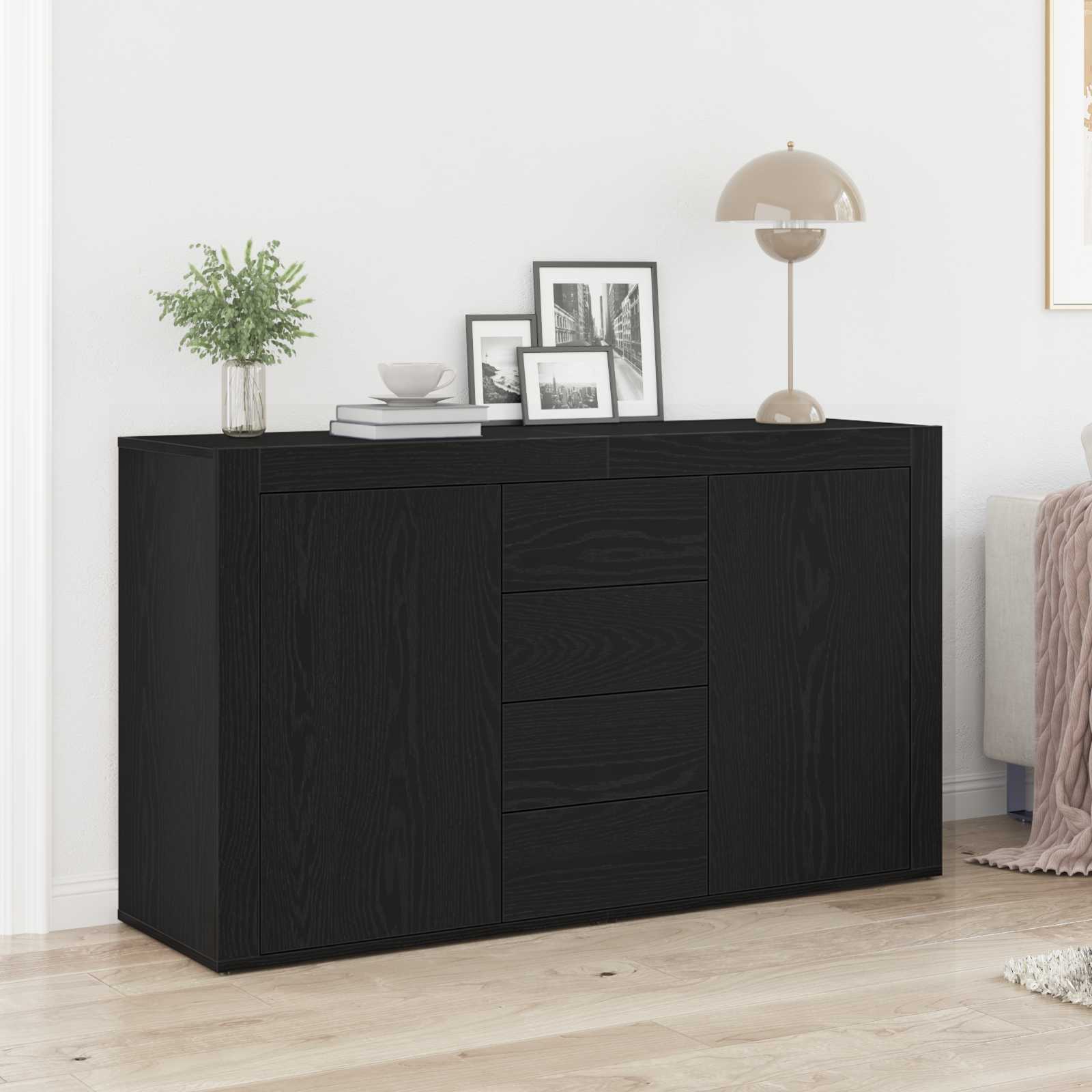 Kreveta Crni hrast 120 x 36 x 69 cm Konstruirano drvo