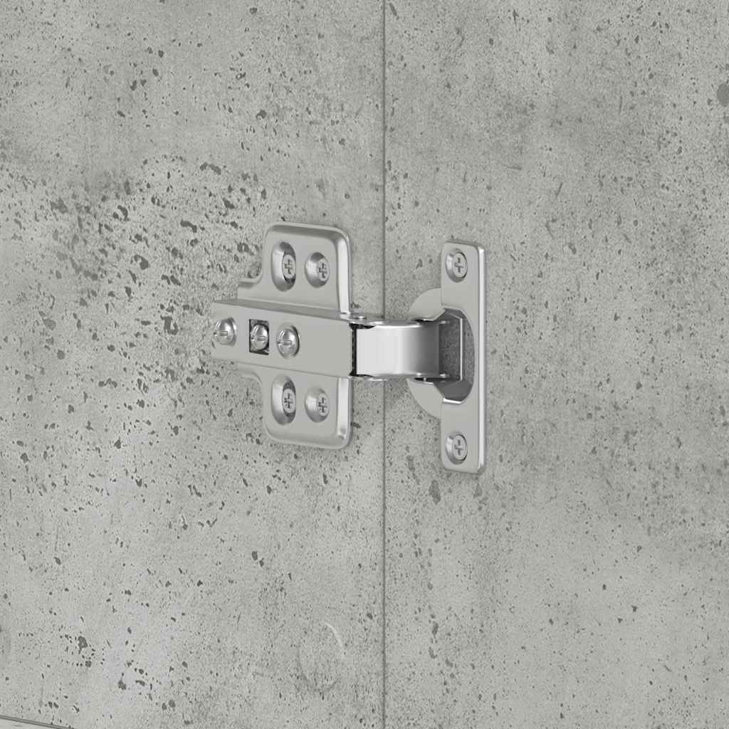 Ormar za cipele s policom Betonski sivi 80 x 39 x 178 cm