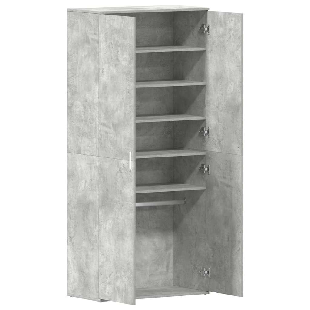 Ormar za cipele s policom Betonski sivi 80 x 39 x 178 cm