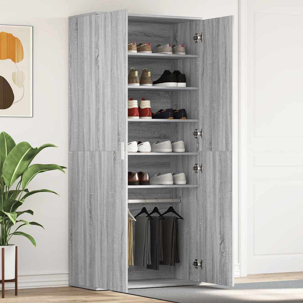 Ormar za cipele Siva Sonoma 80 x 39 x 178 cm Konstruirano drvo