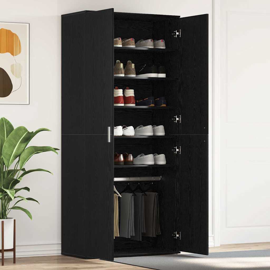 Ormar za cipele Crni hrast 80 x 39 x 178 cm Konstruirano drvo
