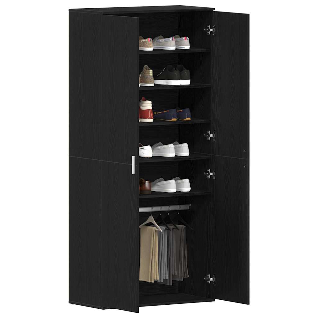 Ormar za cipele Crni hrast 80 x 39 x 178 cm Konstruirano drvo