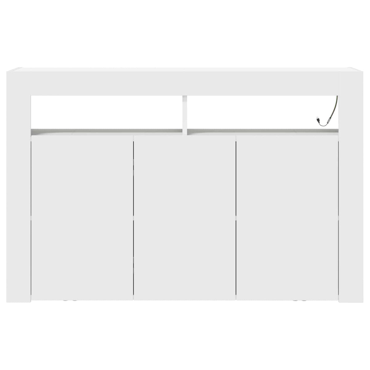 Kreveta S LED lampica Bijelo 116 x 30 x 75 cm Konstruirano drvo
