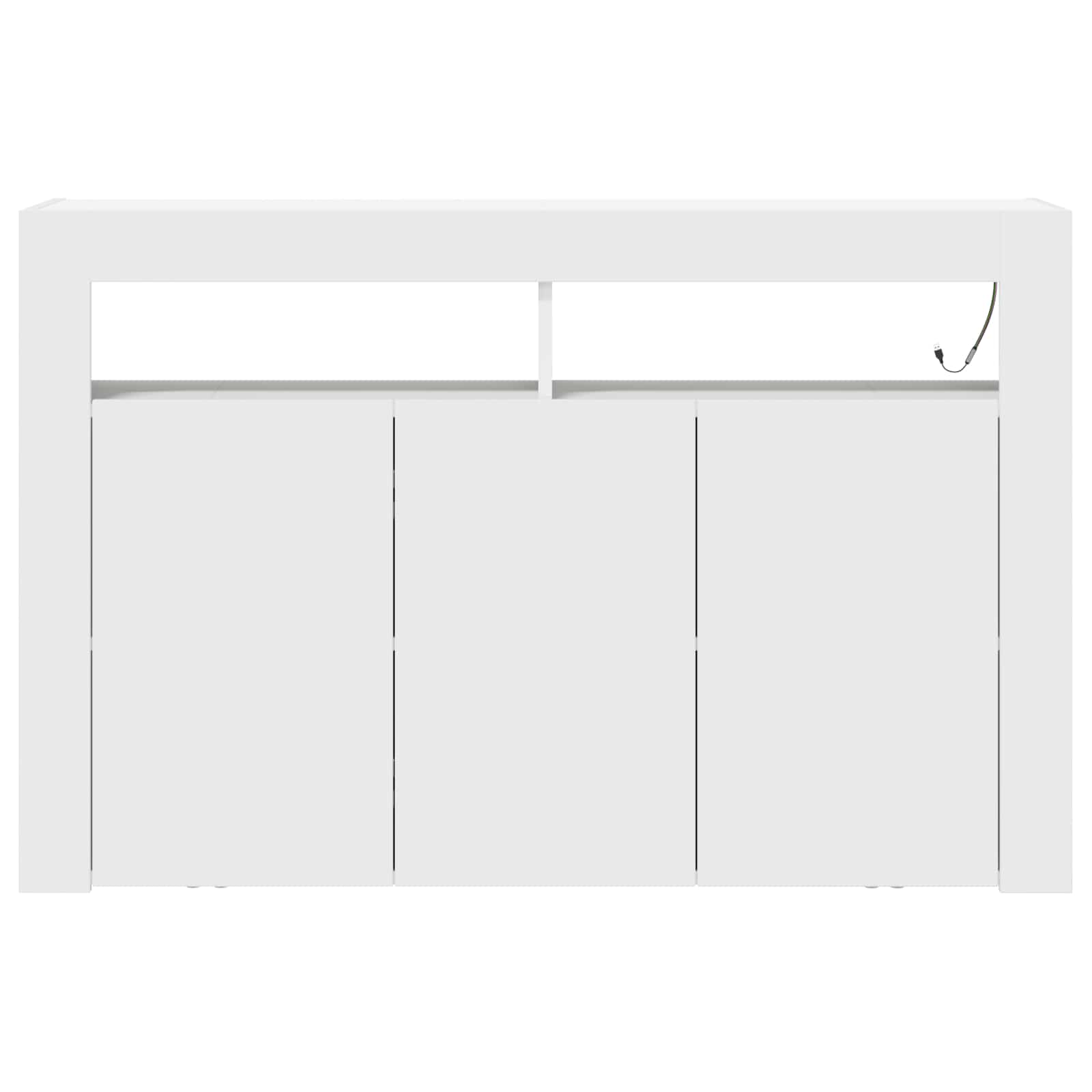 Kreveta S LED lampica Bijelo 116 x 30 x 75 cm Konstruirano drvo
