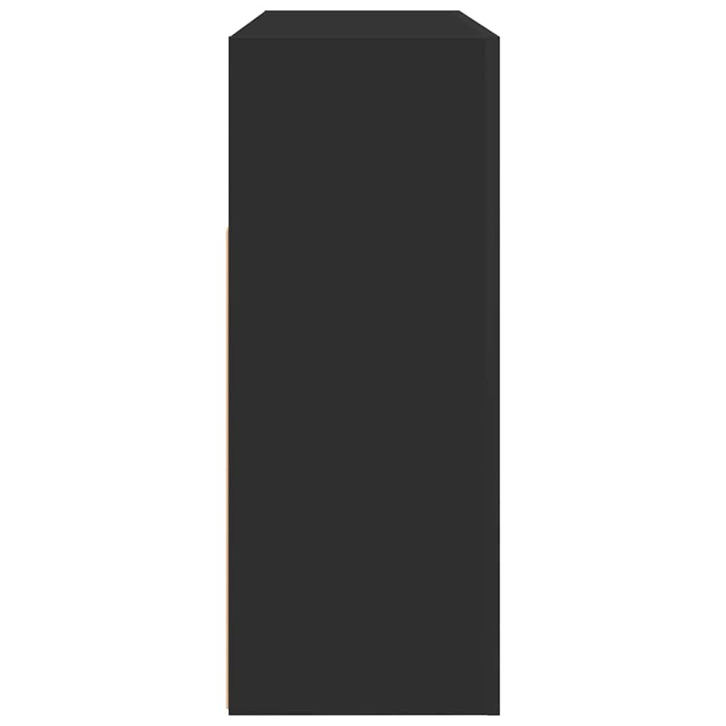 Kreveta S LED lampica Crna 116 x 30 x 75 cm Konstruirano drvo