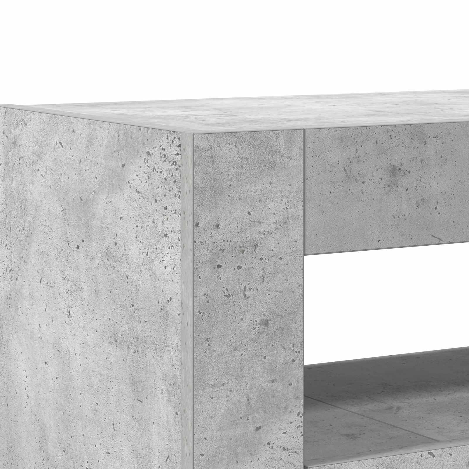 Kreveta Betonski sivi 116 x 30 x 75 cm Konstruirano drvo