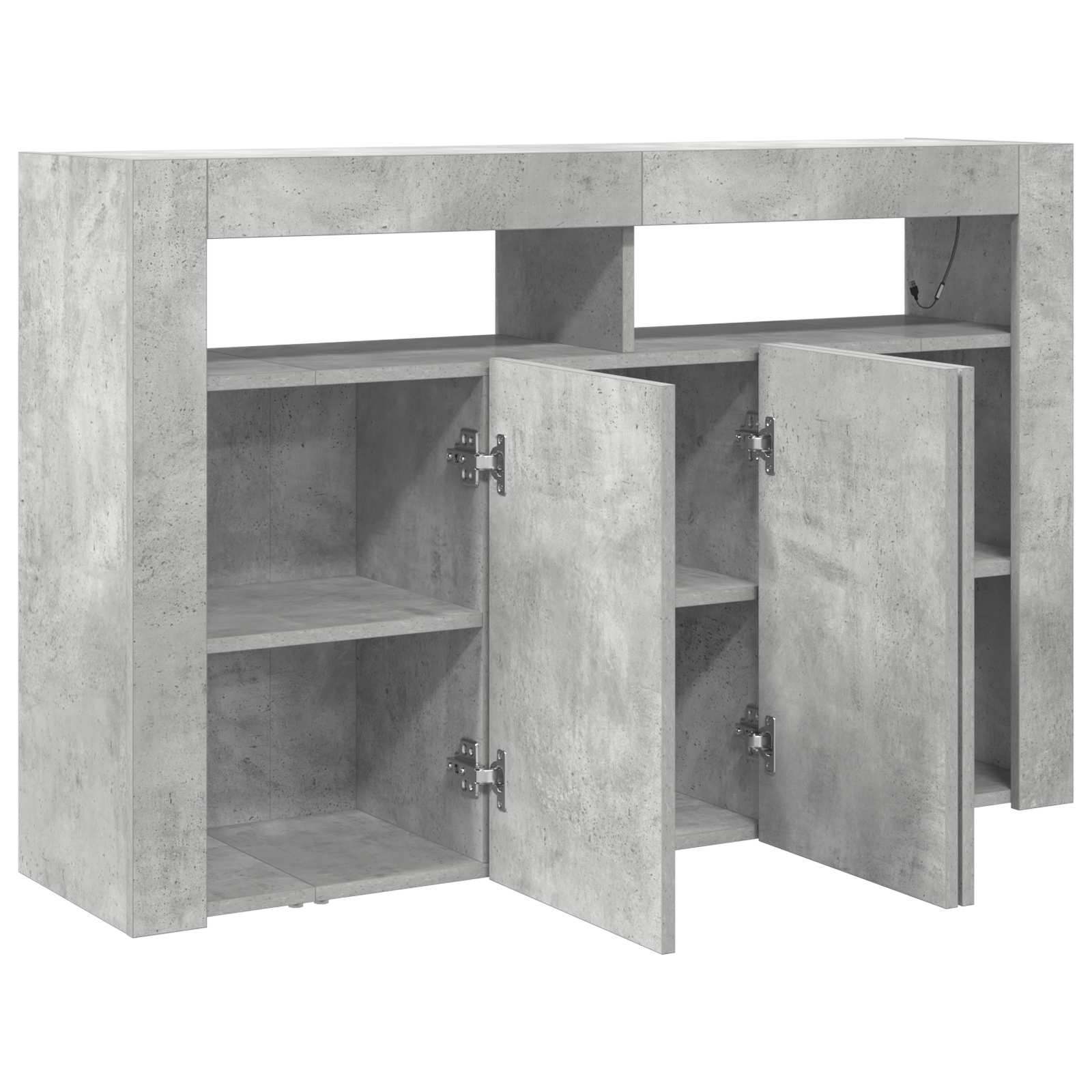 Kreveta Betonski sivi 116 x 30 x 75 cm Konstruirano drvo