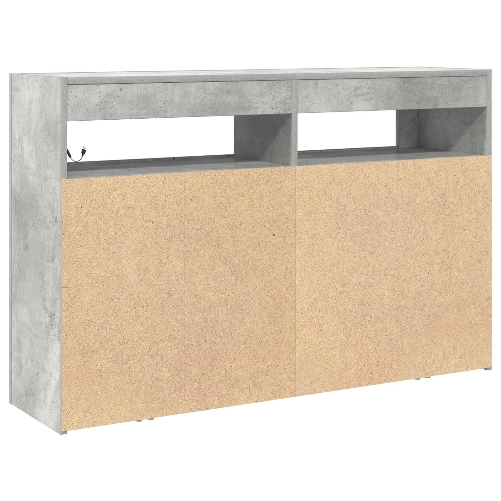 Kreveta Betonski sivi 116 x 30 x 75 cm Konstruirano drvo