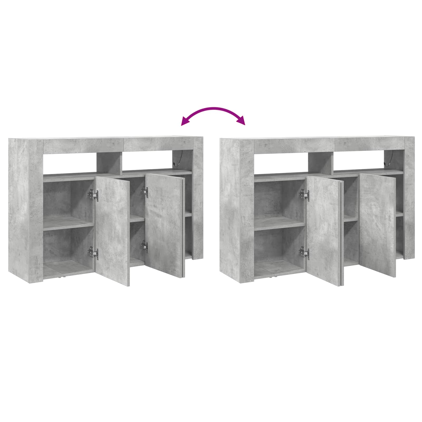 Kreveta Betonski sivi 116 x 30 x 75 cm Konstruirano drvo