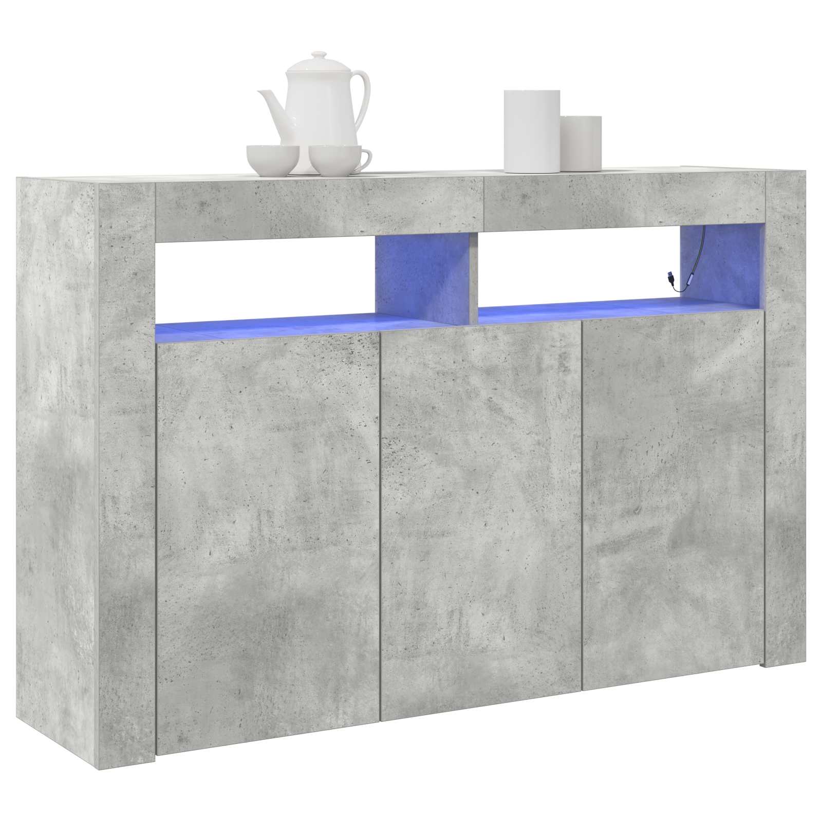 Kreveta Betonski sivi 116 x 30 x 75 cm Konstruirano drvo