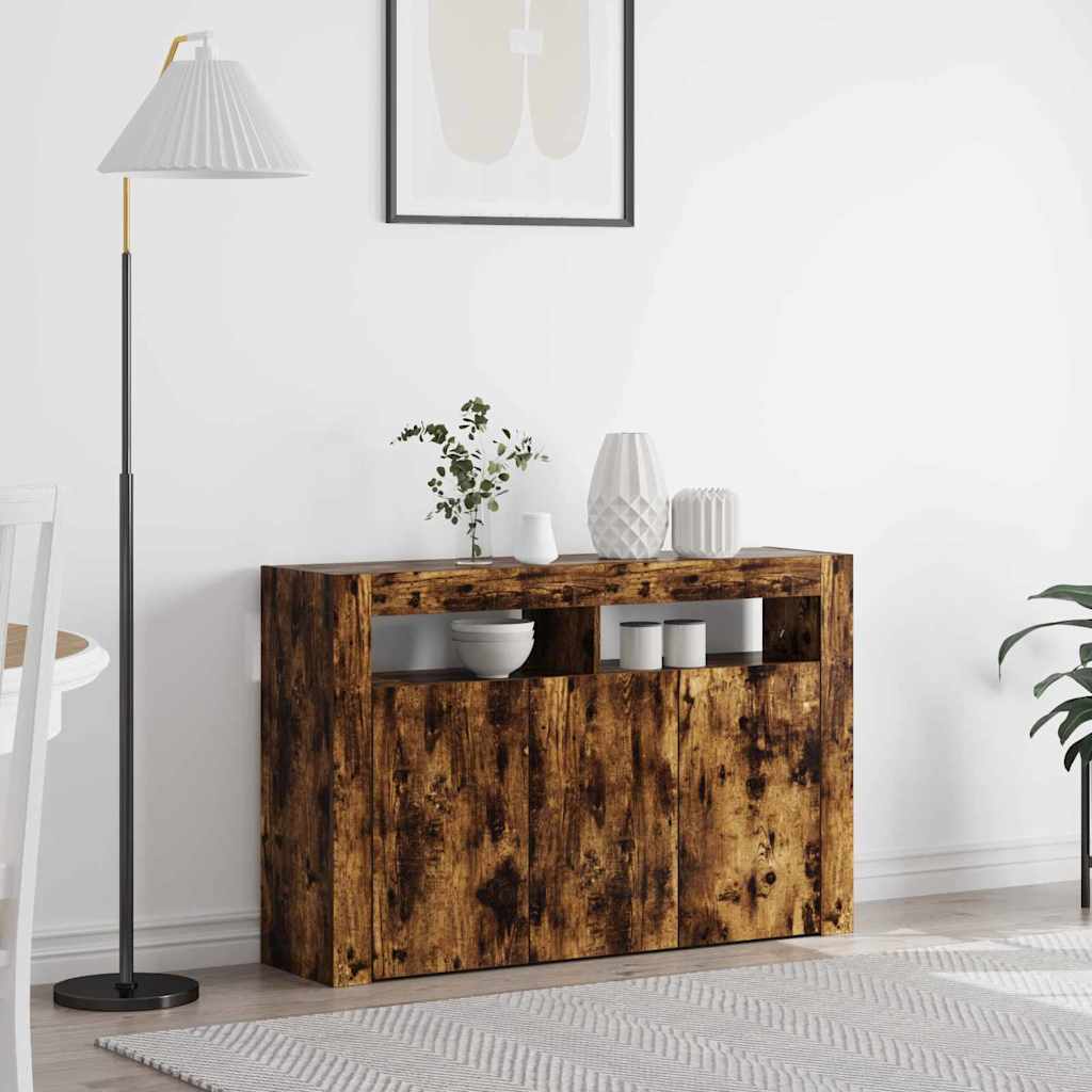 Kreveta Dimljeni hrast 116 x 30 x 75 cm Konstruirano drvo