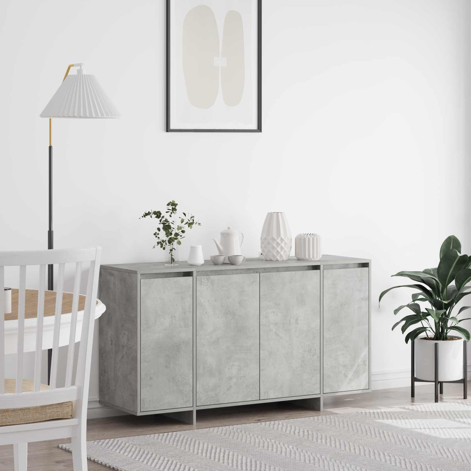 Kreveta Betonski sivi 135 x 41 x 75 cm Konstruirano drvo