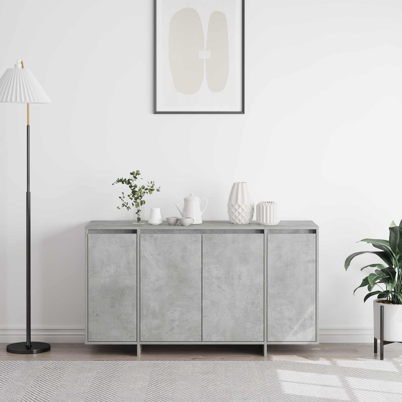 Kreveta Betonski sivi 135 x 41 x 75 cm Konstruirano drvo