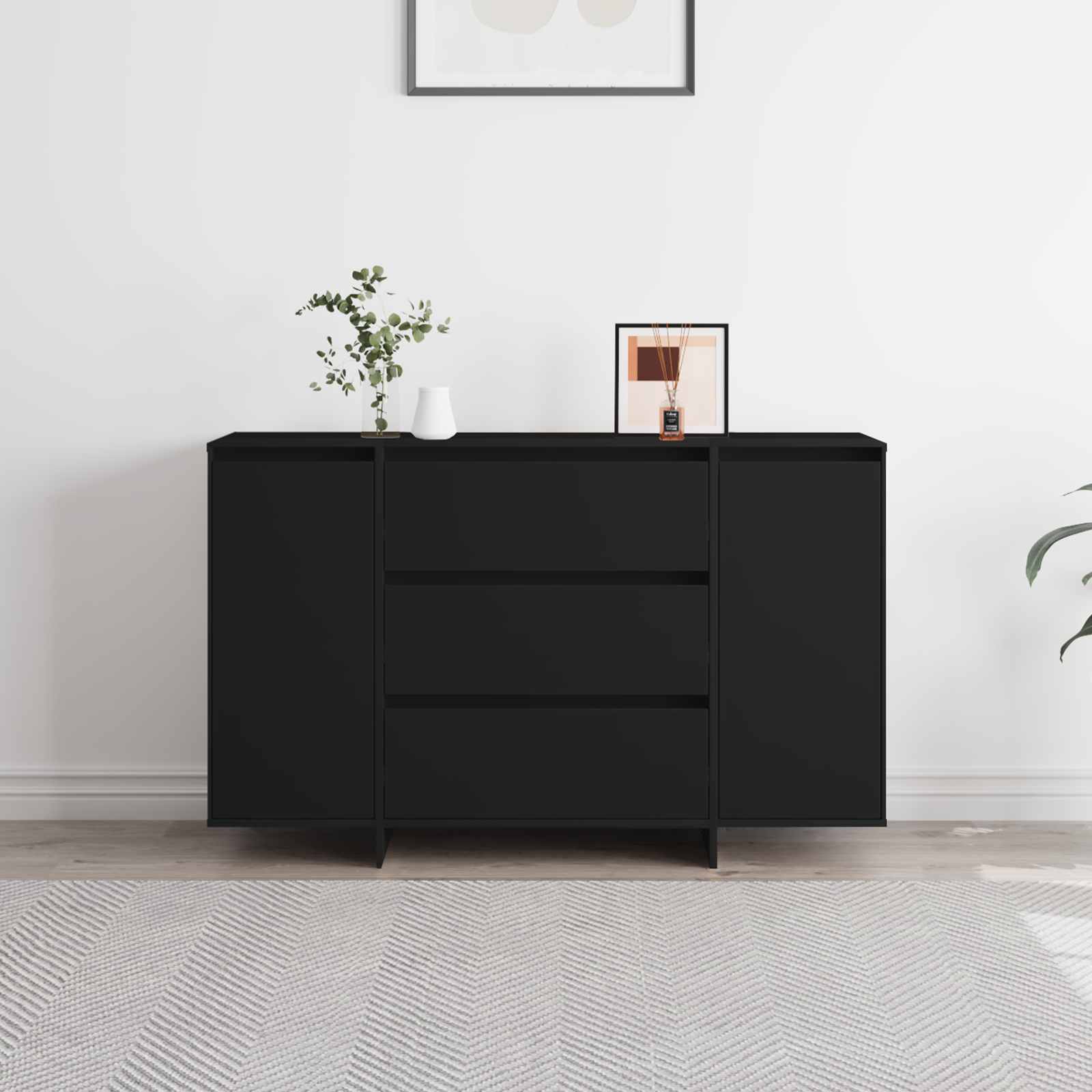 Kreveta s ladicama Crna 120 x 41 x 75 cm Konstruirano drvo