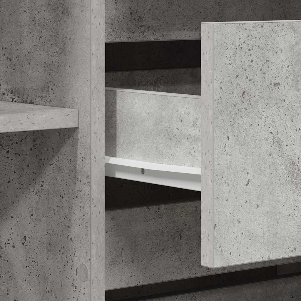 Kreveta Betonski sivi 120 x 41 x 75 cm Konstruirano drvo