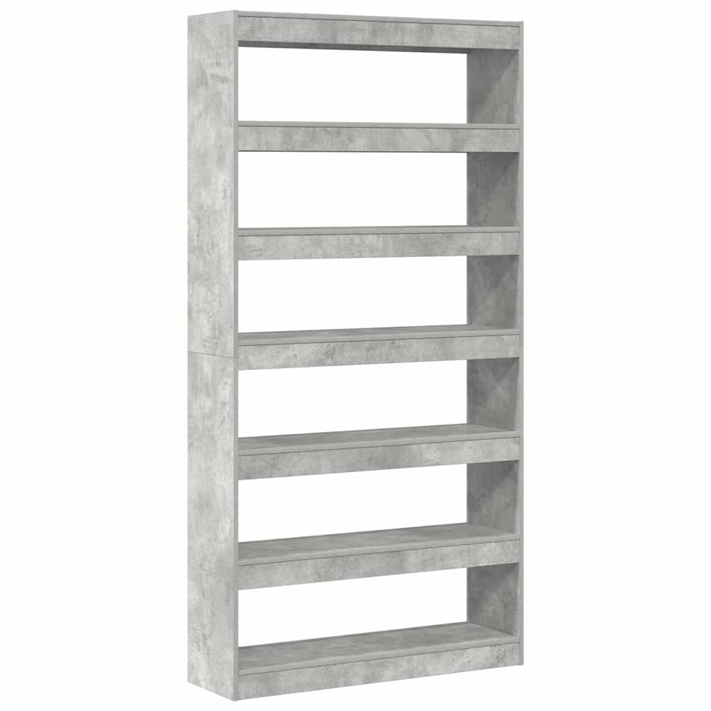 Ormarić za knjige Betonski sivi 100 x 30 x 198 cm