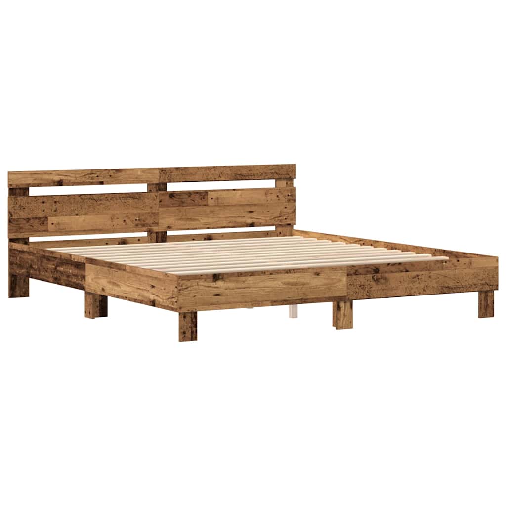 Krevetna konstrukcija Staro drvo 200 x 200 cm Konstruirano drvo