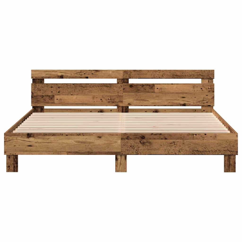 Krevetna konstrukcija Staro drvo 200 x 200 cm Konstruirano drvo