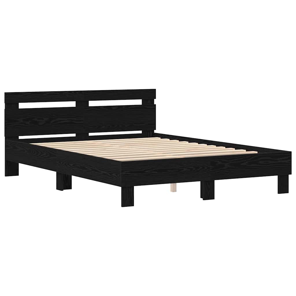 Krevetna konstrukcija Crni hrast 150 x 200 cm Konstruirano drvo