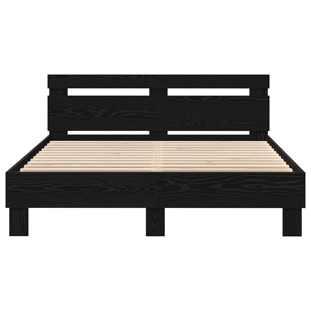 Krevetna konstrukcija Crni hrast 150 x 200 cm Konstruirano drvo